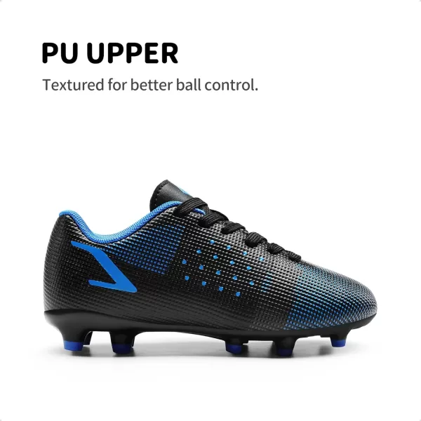 imageDREAM PAIRS Boys Girls Soccer Cleats Kids Football Shoes ToddlerLittle KidBig KidBlackBlue