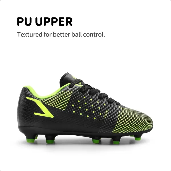 imageDREAM PAIRS Boys Girls Soccer Cleats Kids Football Shoes ToddlerLittle KidBig KidBlackNeon Green