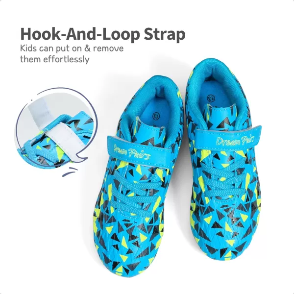 imageDREAM PAIRS Boys Girls Soccer Cleats Kids Football Shoes ToddlerLittle KidBig KidRoyal BlueNeon Green