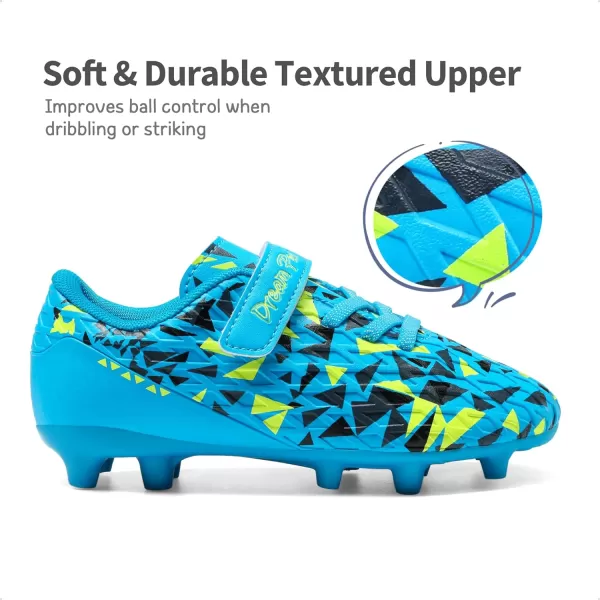imageDREAM PAIRS Boys Girls Soccer Cleats Kids Football Shoes ToddlerLittle KidBig KidRoyal BlueNeon Green