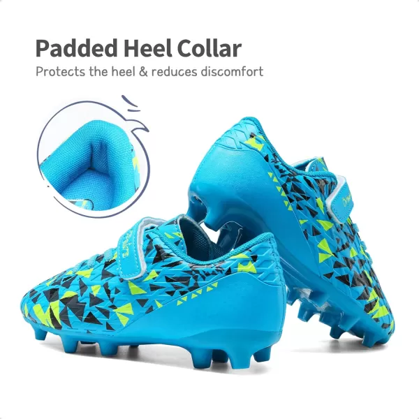 imageDREAM PAIRS Boys Girls Soccer Cleats Kids Football Shoes ToddlerLittle KidBig KidRoyal BlueNeon Green