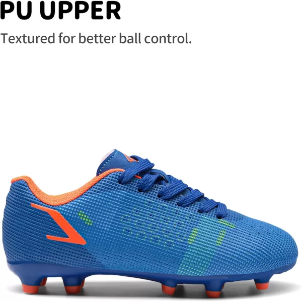 imageDREAM PAIRS Boys Girls Soccer Cleats Kids Football Shoes ToddlerLittle KidBig KidRoyal BlueOrange