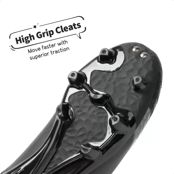 imageDREAM PAIRS Boys Girls Soccer Cleats Kids Football ShoesBlackDarkGrey