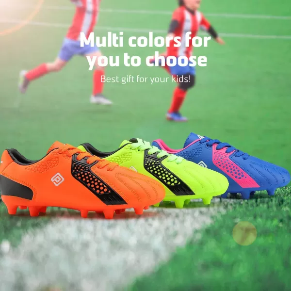 imageDREAM PAIRS Boys Girls Soccer Cleats Kids Football ShoesNeonGreenBlack