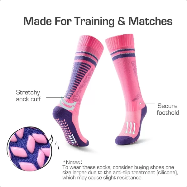 imageDREAM PAIRS Boys Girls Soccer Cleats Youth Firm Groud Football Shoes with Socks for LittleBig KidsHot PinkRoyal Blue