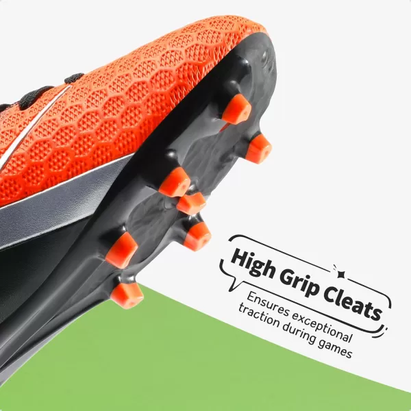 imageDREAM PAIRS Boys Girls Soccer Football Cleats ShoesToddlerLittle KidBig KidBlack Grey Orange