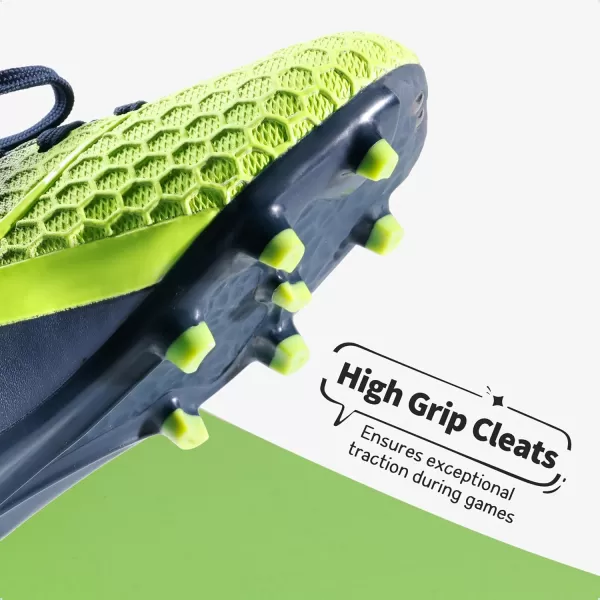 imageDREAM PAIRS Boys Girls Soccer Football Cleats ShoesToddlerLittle KidBig KidDark Blue Neon Green