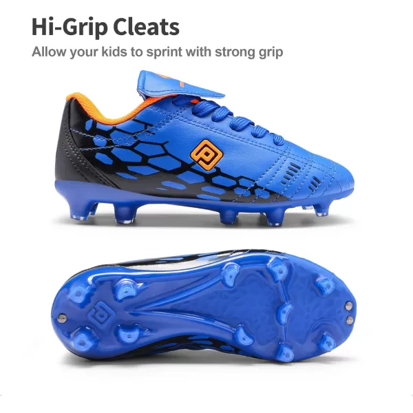 imageDREAM PAIRS Boys Girls Soccer Football Cleats ShoesToddlerLittle KidBig KidRoyalBlueOrange