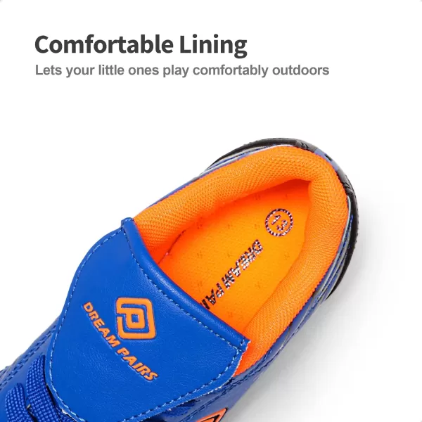 imageDREAM PAIRS Boys Girls Soccer Football Cleats ShoesToddlerLittle KidBig KidRoyalBlueOrange