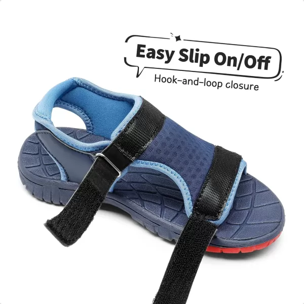 imageDREAM PAIRS Boys Girls Summer Casual Outdoor Athletic Sport Sandals ToddlerLittle KidBig KidNavyRed
