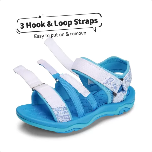 imageDREAM PAIRS Boys Girls Summer Outdoor Athletic Sport Sandals ToddlerLittle KidBig KidBlue