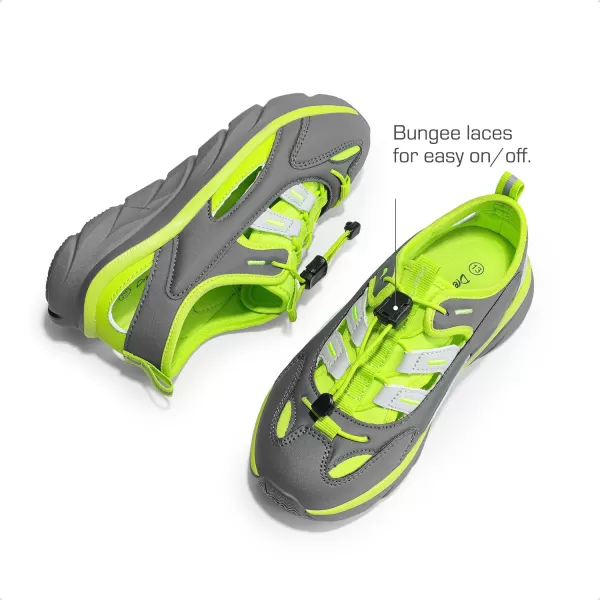 imageDREAM PAIRS Boys Girls Summer Outdoor Athletic Sport Sandals for LittleBig KidsGreyGreen