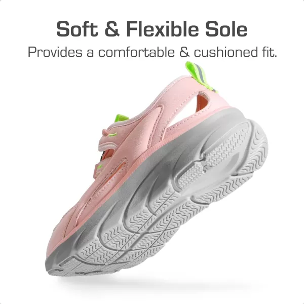 imageDREAM PAIRS Boys Girls Summer Outdoor Athletic Sport Sandals for LittleBig KidsPinkLight Grey