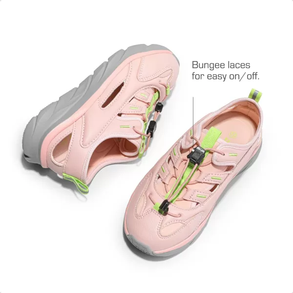imageDREAM PAIRS Boys Girls Summer Outdoor Athletic Sport Sandals for LittleBig KidsPinkLight Grey
