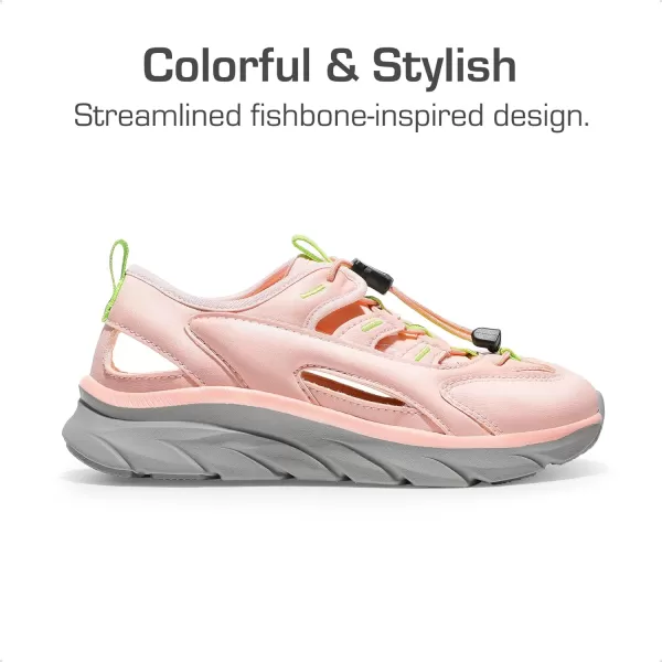 imageDREAM PAIRS Boys Girls Summer Outdoor Athletic Sport Sandals for LittleBig KidsPinkLight Grey