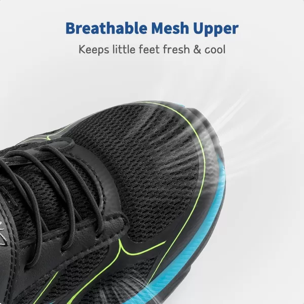 imageDREAM PAIRS Boys Girls Tennis Running Shoes Kids Breathable Athletic Sports Gym Sneakers for LittleBig KidBlackBlue