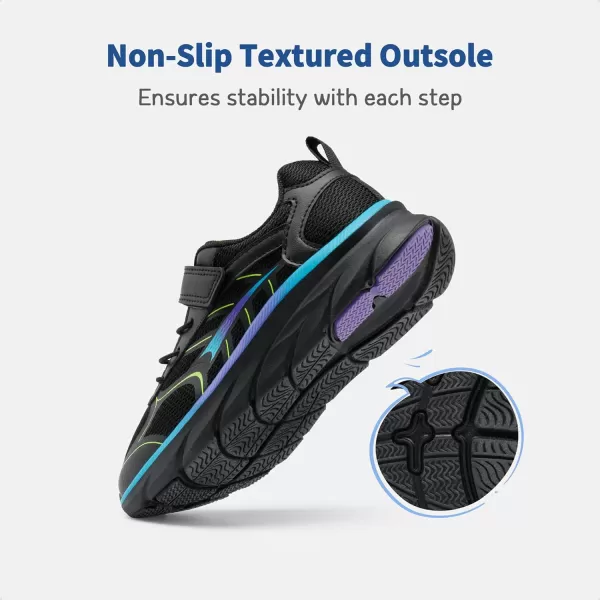 imageDREAM PAIRS Boys Girls Tennis Running Shoes Kids Breathable Athletic Sports Gym Sneakers for LittleBig KidBlackBlue