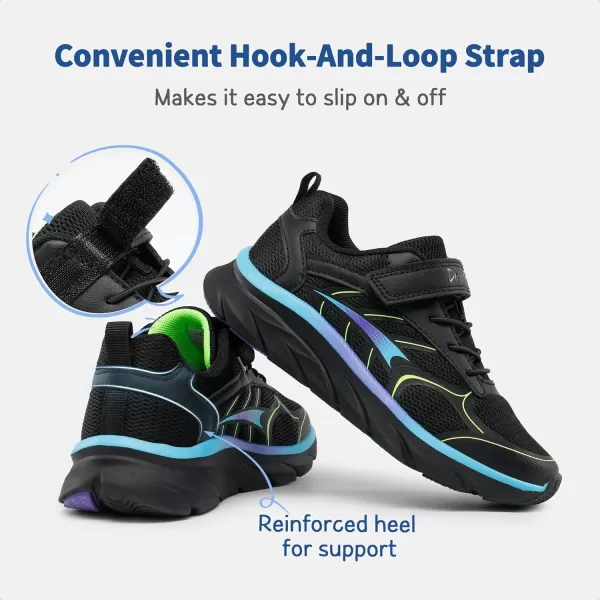 imageDREAM PAIRS Boys Girls Tennis Running Shoes Kids Breathable Athletic Sports Gym Sneakers for LittleBig KidBlackBlue