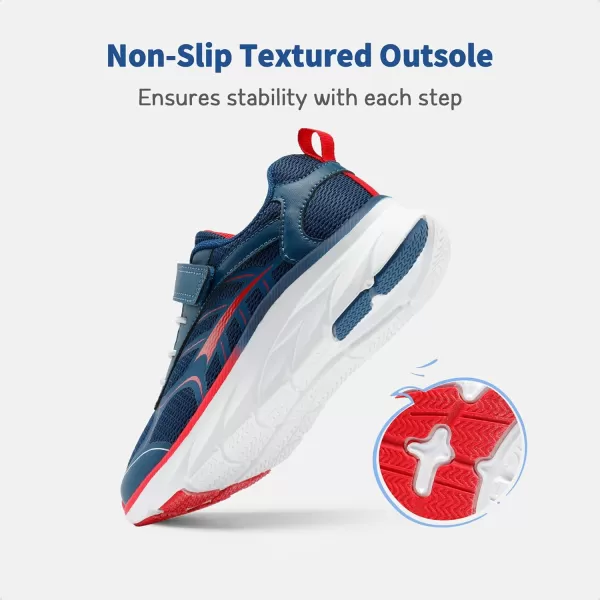 imageDREAM PAIRS Boys Girls Tennis Running Shoes Kids Breathable Athletic Sports Gym Sneakers for LittleBig KidNavyRed