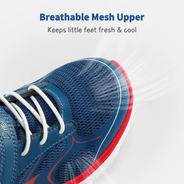imageDREAM PAIRS Boys Girls Tennis Running Shoes Kids Breathable Athletic Sports Gym Sneakers for LittleBig KidNavyRed