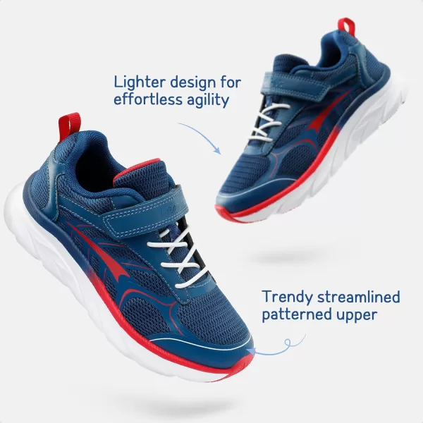 imageDREAM PAIRS Boys Girls Tennis Running Shoes Kids Breathable Athletic Sports Gym Sneakers for LittleBig KidNavyRed