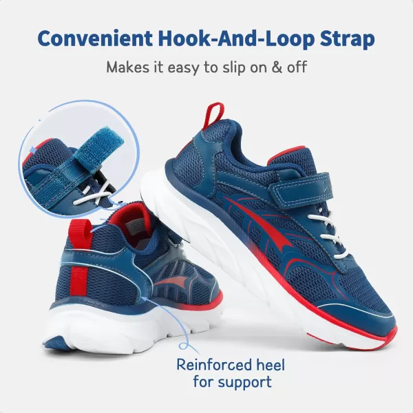 imageDREAM PAIRS Boys Girls Tennis Running Shoes Kids Breathable Athletic Sports Gym Sneakers for LittleBig KidNavyRed