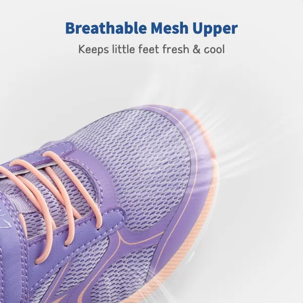 imageDREAM PAIRS Boys Girls Tennis Running Shoes Kids Breathable Athletic Sports Gym Sneakers for LittleBig KidPurplePink