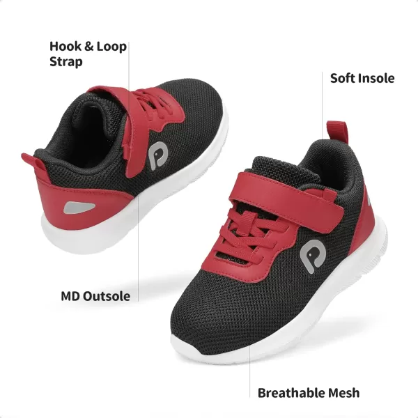 imageDREAM PAIRS Boys Girls Toddler Shoes Kids Athletic Tennis Running Sports SneakersBlackRed