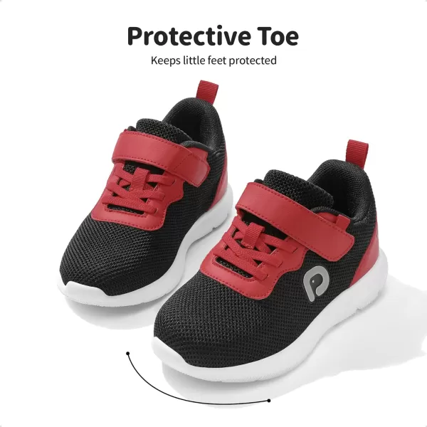imageDREAM PAIRS Boys Girls Toddler Shoes Kids Athletic Tennis Running Sports SneakersBlackRed