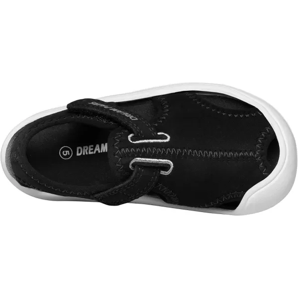imageDREAM PAIRS Boys Girls ToddlerLittle Kid Closed Toe Summer Sandals Water ShoesBlack