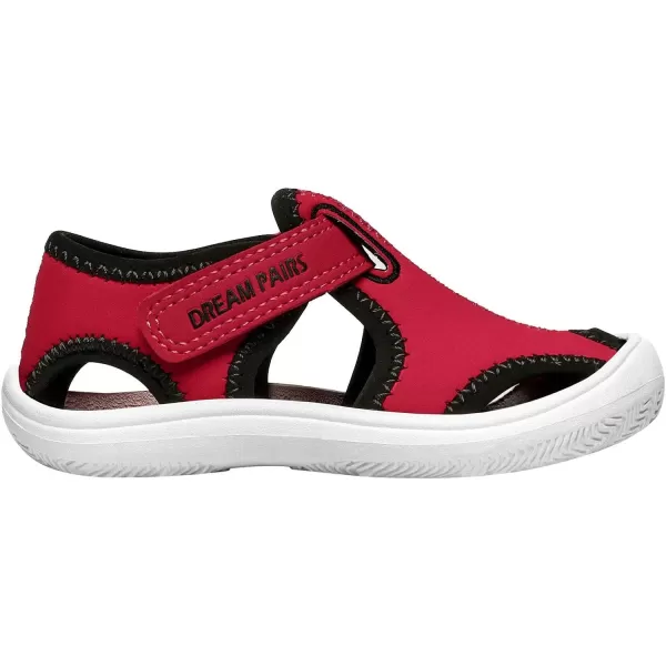 imageDREAM PAIRS Boys Girls ToddlerLittle Kid Closed Toe Summer Sandals Water ShoesRedBlack