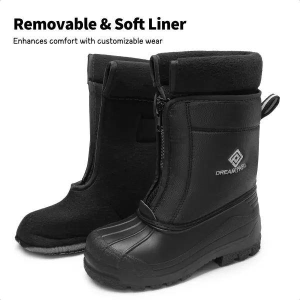 imageDREAM PAIRS Boys Girls Waterproof Winter Snow BootsBlack