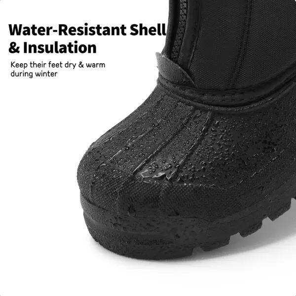 imageDREAM PAIRS Boys Girls Waterproof Winter Snow BootsBlack