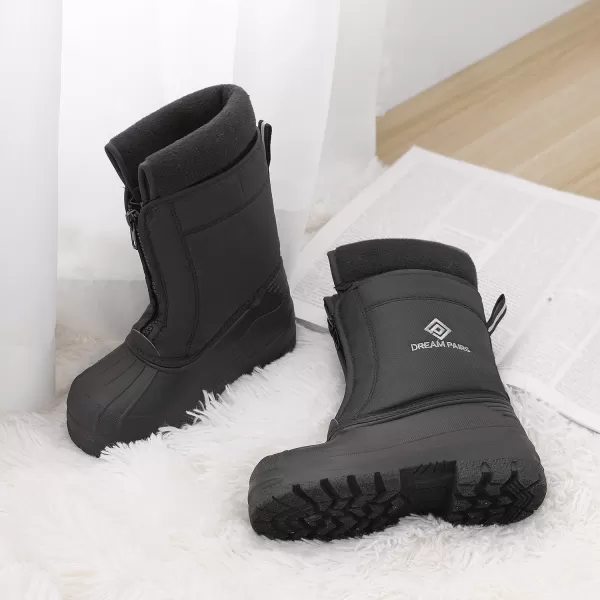 imageDREAM PAIRS Boys Girls Waterproof Winter Snow BootsBlack