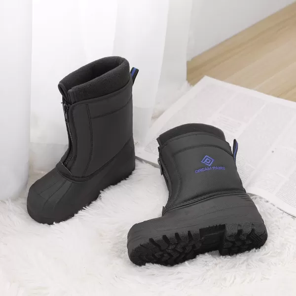 imageDREAM PAIRS Boys Girls Waterproof Winter Snow BootsBlackRoyal