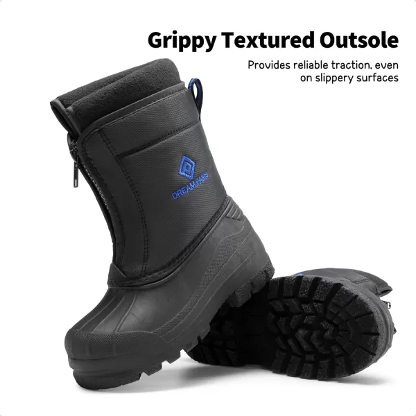 imageDREAM PAIRS Boys Girls Waterproof Winter Snow BootsBlackRoyal