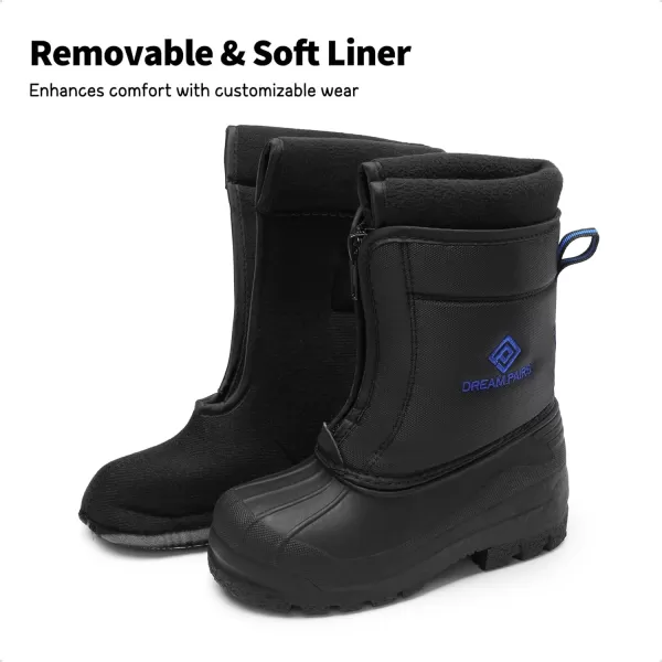 imageDREAM PAIRS Boys Girls Waterproof Winter Snow BootsBlackRoyal