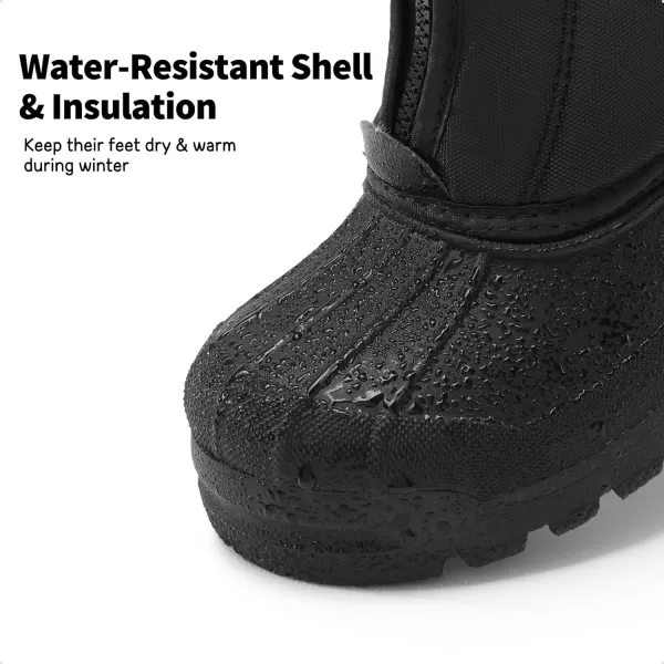 imageDREAM PAIRS Boys Girls Waterproof Winter Snow BootsBlackRoyal