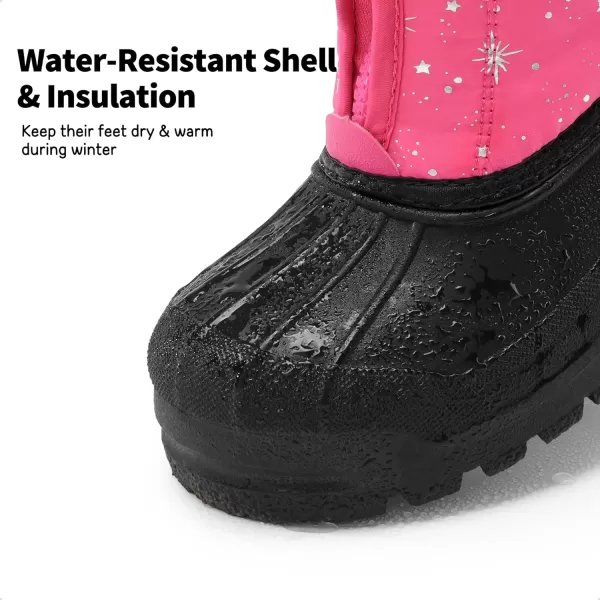 imageDREAM PAIRS Boys Girls Waterproof Winter Snow BootsFuchsiaMulti