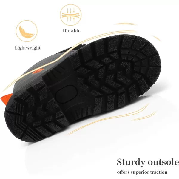 imageDREAM PAIRS Boys Girls Waterproof Winter Snow BootsGreyOrange