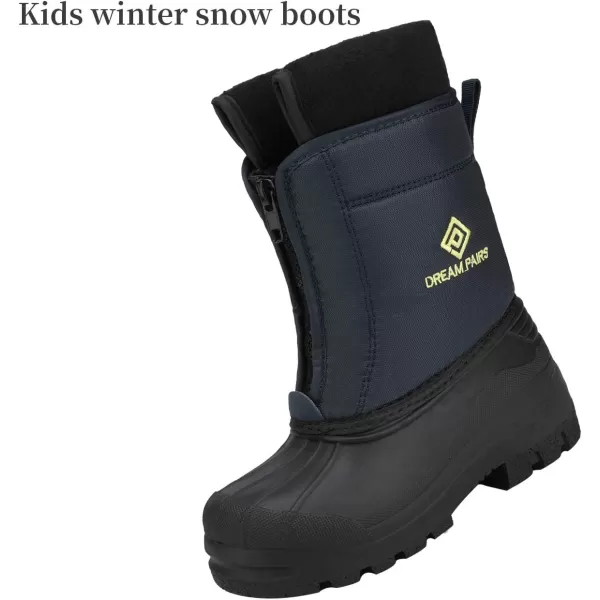 imageDREAM PAIRS Boys Girls Waterproof Winter Snow BootsNavyYellow