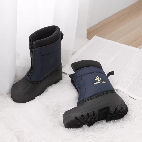 imageDREAM PAIRS Boys Girls Waterproof Winter Snow BootsNavyYellow