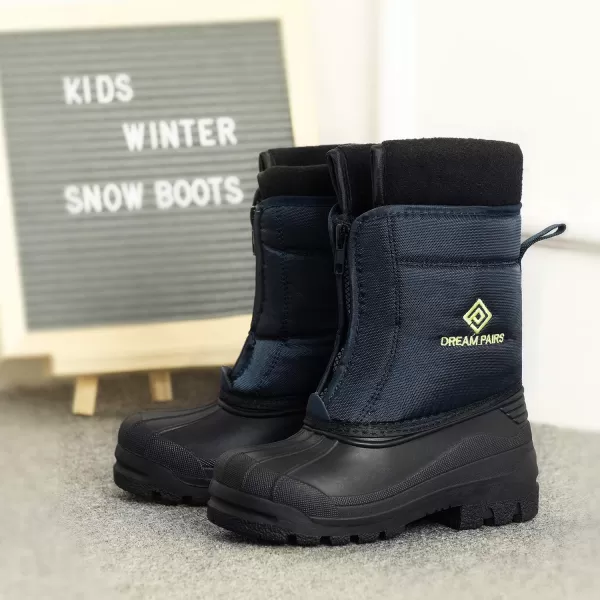 imageDREAM PAIRS Boys Girls Waterproof Winter Snow BootsNavyYellow