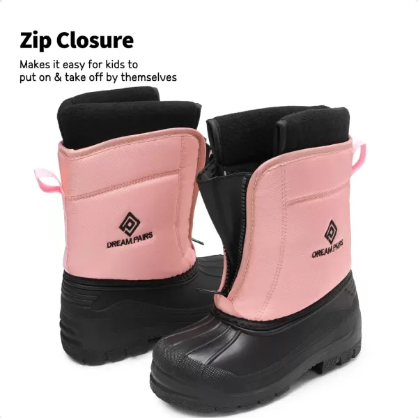 imageDREAM PAIRS Boys Girls Waterproof Winter Snow BootsPink