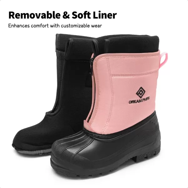 imageDREAM PAIRS Boys Girls Waterproof Winter Snow BootsPink