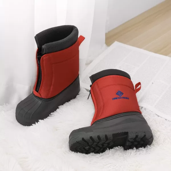 imageDREAM PAIRS Boys Girls Waterproof Winter Snow BootsRed