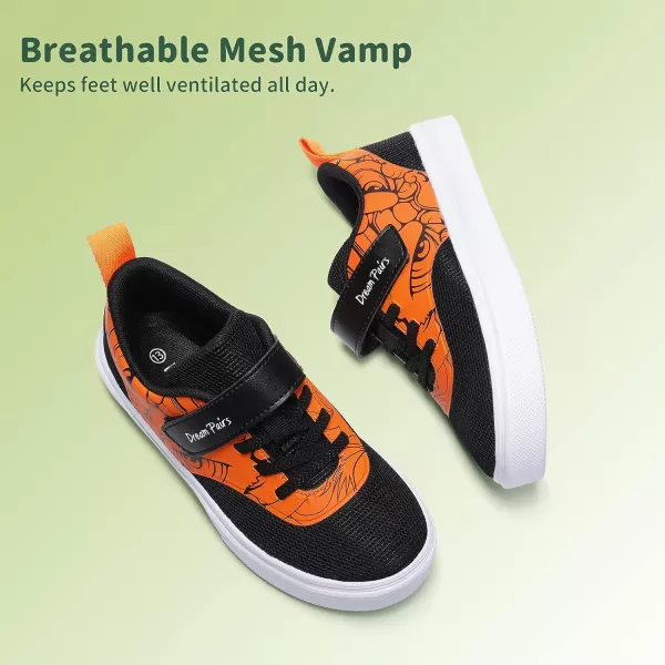 imageDREAM PAIRS Boys Shoes Casual Running Tennis Athletic Walking Sneakers for ToddlerLittle KidsBlackOrange