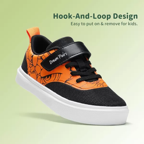 imageDREAM PAIRS Boys Shoes Casual Running Tennis Athletic Walking Sneakers for ToddlerLittle KidsBlackOrange