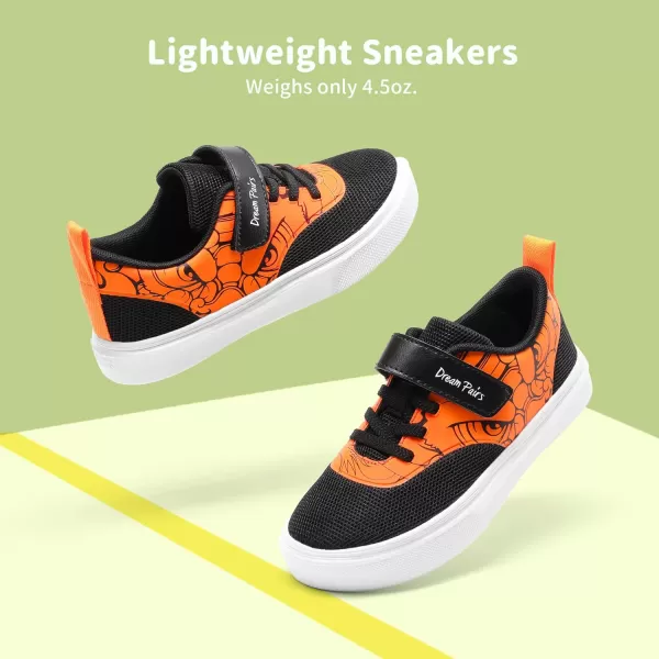 imageDREAM PAIRS Boys Shoes Casual Running Tennis Athletic Walking Sneakers for ToddlerLittle KidsBlackOrange