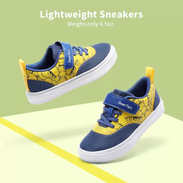 imageDREAM PAIRS Boys Shoes Casual Running Tennis Athletic Walking Sneakers for ToddlerLittle KidsBlueYellow